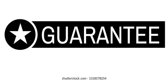 guarantee stamp on white background. Sign, label, sticker.