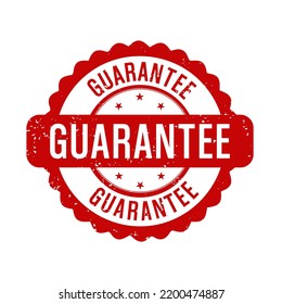 Guarantee Stamp Red Grungy Seal Isolated Vector