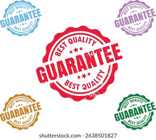 Guarantee Stamp. Guarantee Round Sign
Guarantee Rubber Stamp Red  Grunge Stamp Seal Vector  best quality stamp