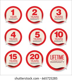 Guarantee stickers modern design collection