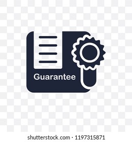 Guarantee transparent icon. Guarantee symbol design from Delivery and logistic collection.