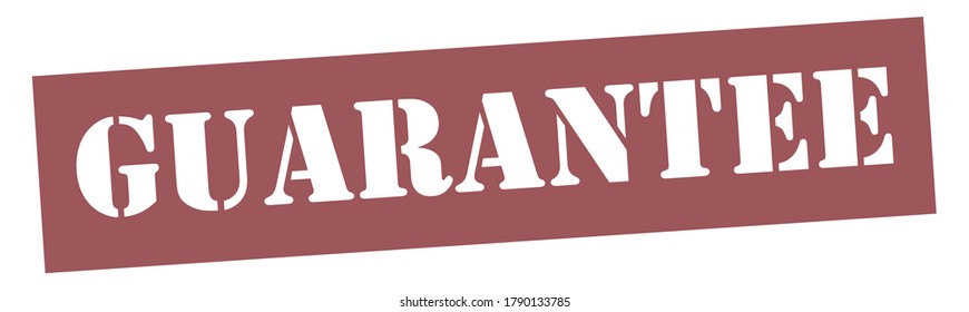 GUARANTEE Vector stamp. White isolated