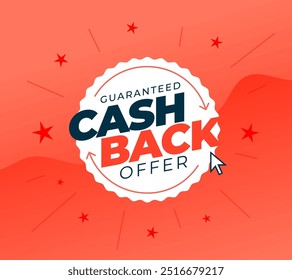 guaranteed cashback bonus offer background in modern style vector