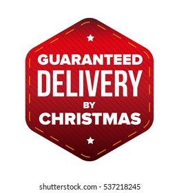 Guaranteed Delivery by Christmas vector