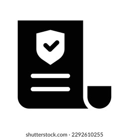 guaranteed glyph icon illustration vector graphic