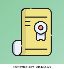 Guaranteed Icon Vector Illustration. Flat Outline Cartoon. Shopping and Ecommerce Icon Concept Isolated Premium Vector