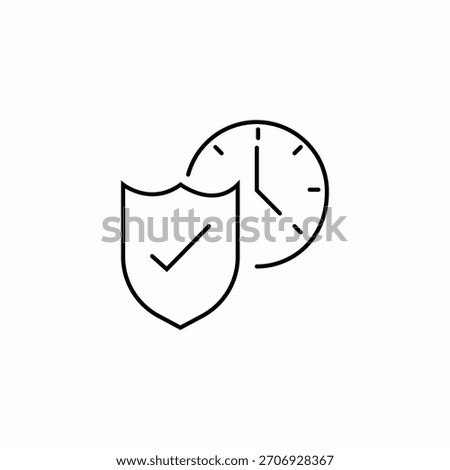 guaranteed on time icon sign vector