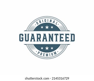Vector de sello de etiqueta premium garantizado	
