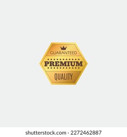 Guaranteed premium quality golden badge