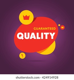 Guaranteed quality flat abstract isolated vector banner