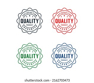 Guaranteed Quality Guarantee Satisfaction Stamp Seal Icon Income Approval Logo Design