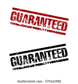 Guaranteed Rubber Stamp Logo Template Illustration Design. Vector EPS 10.
