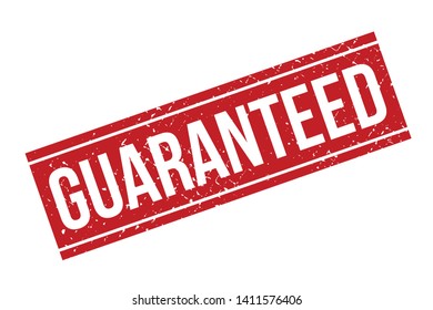 Guaranteed rubber stamp. Red color Guaranteed rubber grunge stamp vector illustration - Vector