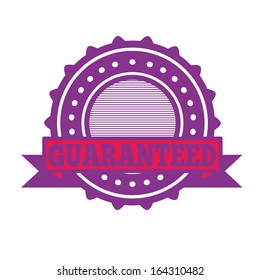 guaranteed  seal over  background vector illustration 