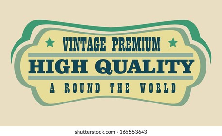 guaranteed  seal over cream background vector illustration