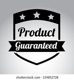 guaranteed  seal over gray background vector illustration