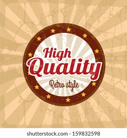guaranteed  seal over grunge background vector illustration