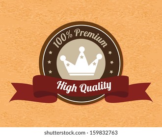 guaranteed  seal over pattern background vector illustration