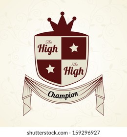 guaranteed  seal over pink background vector illustration