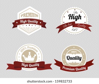 guaranteed  seals over gray background vector illustration