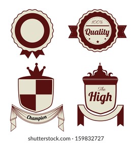 guaranteed  seals over white background vector illustration