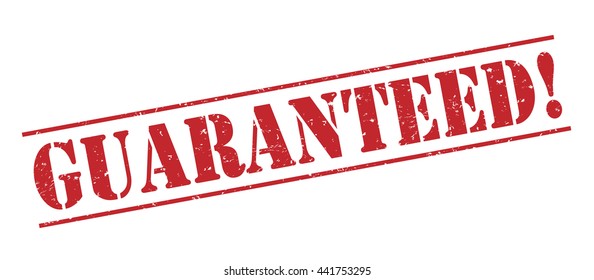 guaranteed! vector stamp on white background