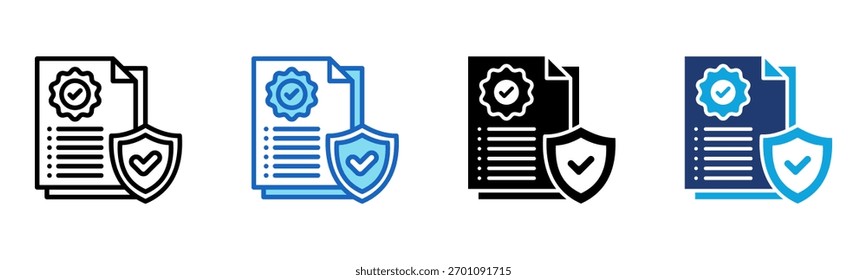 Guarantees icon Multi Style Vector Illustration