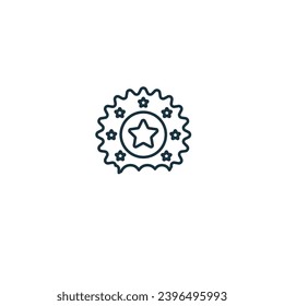 Guarantees outline icon. Monochrome simple sign from logistics collection. Guarantees icon for logo, templates, web design and infographics.