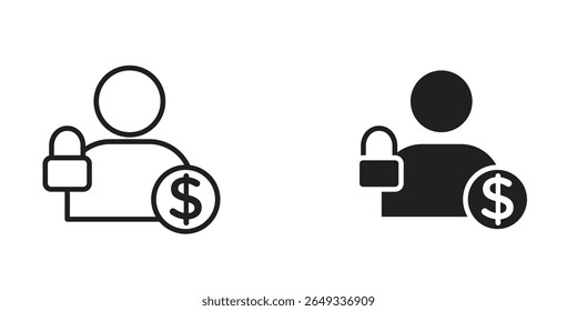 Guarantor icon Design Illustrations. editable web icons