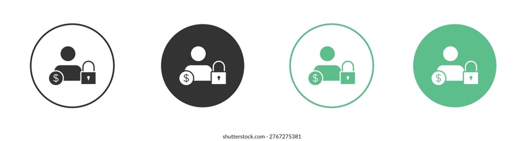 Guarantor icon flat vector illustration. Editable vector symbols for web