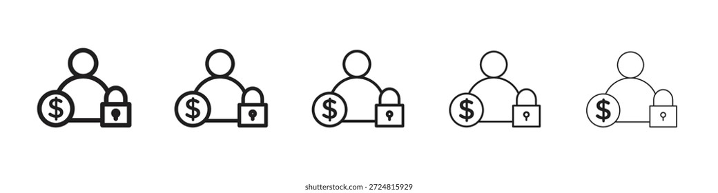 Icono de garante Vectores lineales. Conjunto de trazos editables