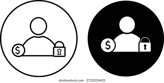 Symbol-Set des Garantiegebers. Kreditsicherheitssymbole. Bank- und Rechtsvereinbarungen. Grafikdesign von Finanzzeugen
