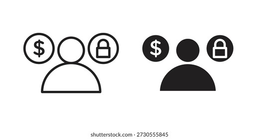 Conjunto de ícones do garantidor. pacote de elementos Web de logótipo mínimo.