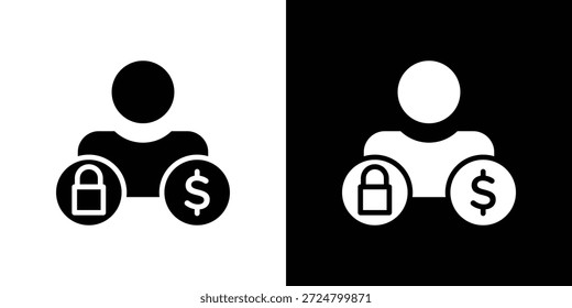 Guarantor Symbol Silhouette Vektor flache Illustration Design Pack.