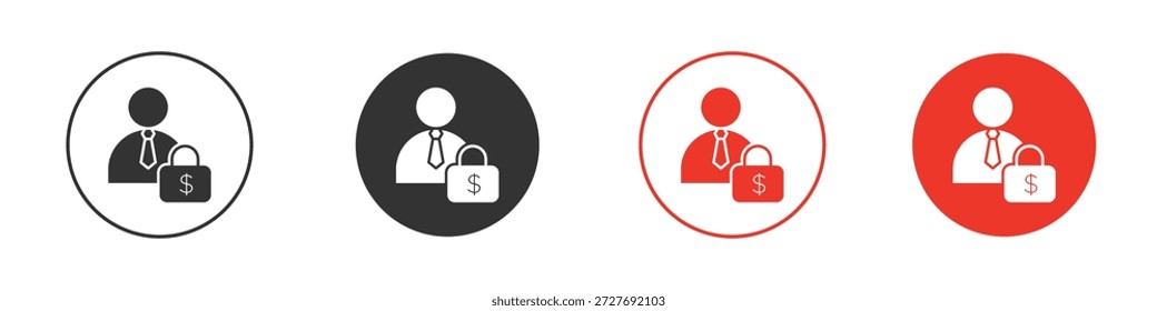 Símbolo do ícone de garante. Design simples e plano para aplicativos móveis ou da Web. Logotipo de ilustração Vetor mínimo.