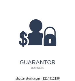 Guarantor icon. Trendy flat vector Guarantor icon on white background from Business collection, vector illustration can be use for web and mobile, eps10