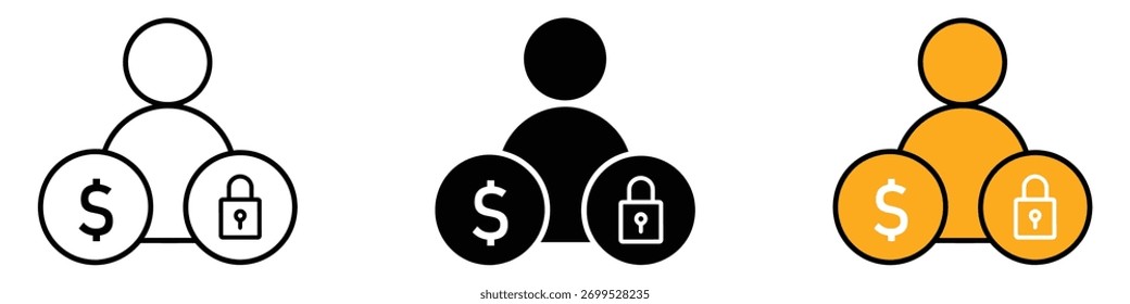 Guarantor icon vector. Secure financial protection and wealth management symbol. vector illustration.