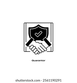 Guarantor Line Icon. linear style sign for mobile concept and web design. Outline vector icon.