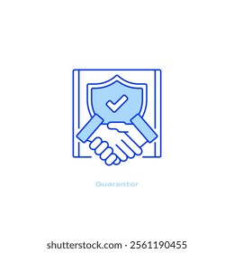 Guarantor Line Icon. linear style sign for mobile concept and web design. Outline vector icon.