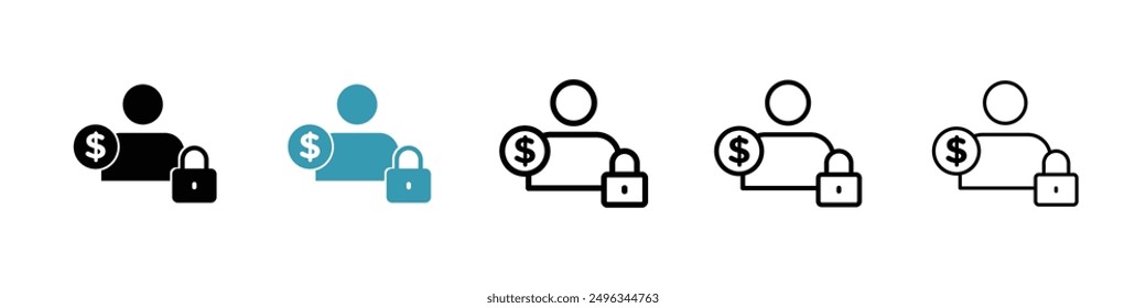 Guarantor line icon vector set.