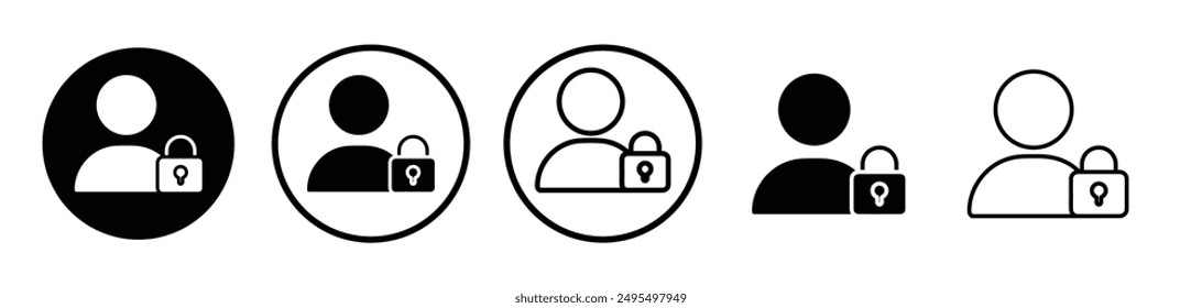 Guarantor vector icon set in black and white color.