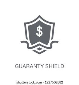 guaranty Shield icon. Trendy guaranty Shield logo concept on white background from e-commerce and payment collection. Suitable for use on web apps, mobile apps and print media.