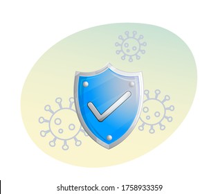 Guard Against the Coronavirus - Icon as EPS 10 File