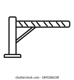 Guard barrier icon. Outline guard barrier vector icon for web design isolated on white background