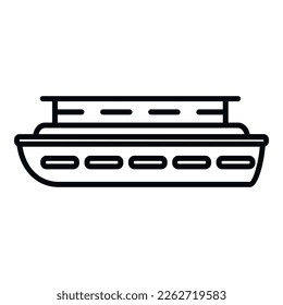 Guard boat icon outline vector. Rescue boat. Sea coast