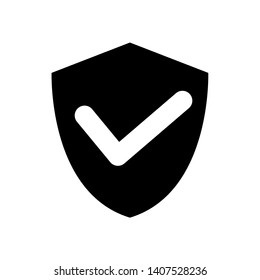 Guard Check mark Vector Icon  on White Background.