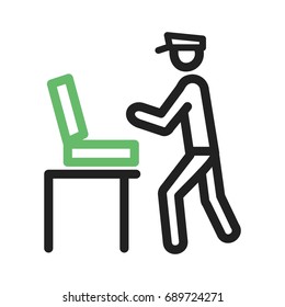 Guard Checking Briefcase