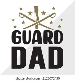 Guard Dad Printable Vector Illustration svg