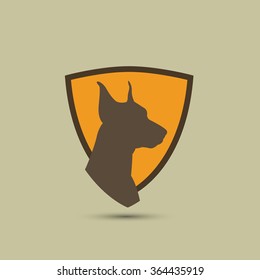 guard dog logo concept