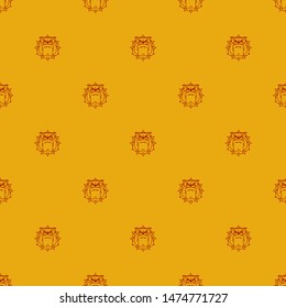 Guard dog pattern seamless. Angry bulldog head background. vector texture